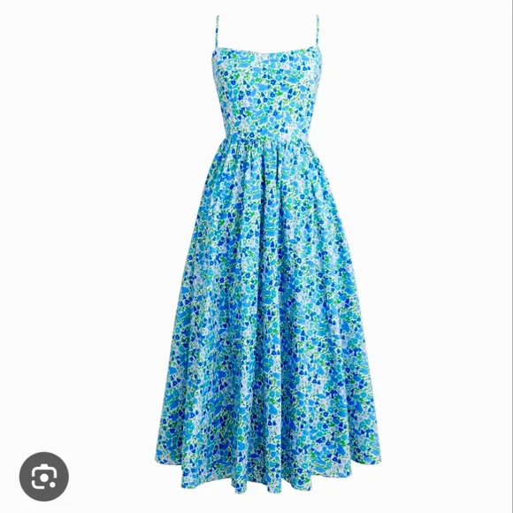 J. Crew | Dresses | Rare Jcrew Aline Midi Dress In Liberty Poppy And Daisy  Fabric 4 | Poshmark